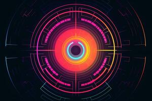 Modern Tech Encrypted Data Theme Background generative AI photo