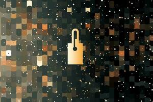 Modern Tech Encrypted Data Theme Background generative AI photo