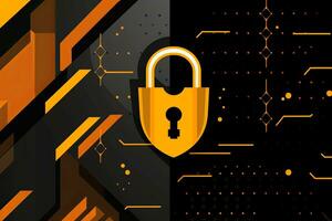 Modern Tech Encrypted Data Theme Background generative AI photo