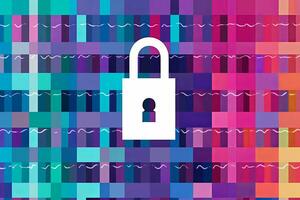 Modern Tech Encrypted Data Theme Background generative AI photo