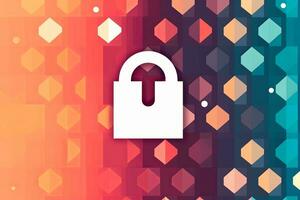 Modern Tech Encrypted Data Theme Background generative AI photo