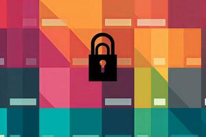 Modern Tech Encrypted Data Theme Background generative AI photo