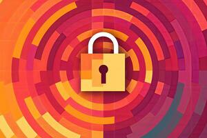 Modern Tech Encrypted Data Theme Background generative AI photo