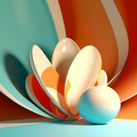 Organic Shapes 3D Abstract Background generative AI photo