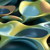 Organic Shapes 3D Abstract Background generative AI photo