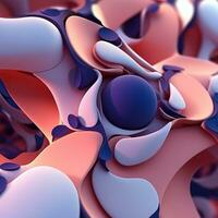 Organic Shapes 3D Abstract Background generative AI photo