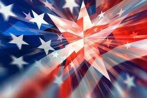 Patriotic American Flag Abstract Background generative AI photo