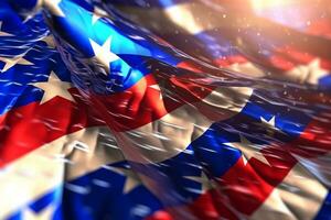 Patriotic American Flag Abstract Background generative AI photo