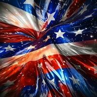 Patriotic American Flag Abstract Background generative AI photo