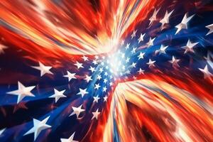 Patriotic American Flag Abstract Background generative AI photo