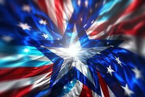 patriótico americano bandera resumen antecedentes generativo ai foto