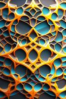 luxury realistic 3d islamic pattern wallpaper photo