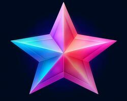 a colorful star on a black background generative ai photo