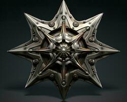 a futuristic star shaped object on a black background generative ai photo