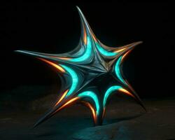 a futuristic star with glowing lights on it generative ai photo