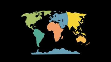 Welt Karte 2d video