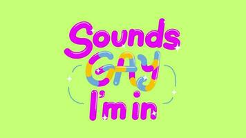 ljud Gay jag är i video