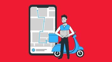 delivery app man video