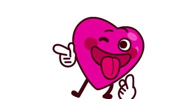 funny heart animated , valentine day video