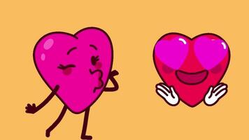 funny heart animated , valentine day video