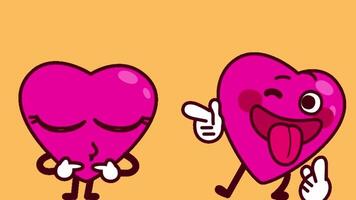 funny heart animated , valentine day video