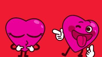 funny heart animated , valentine day video