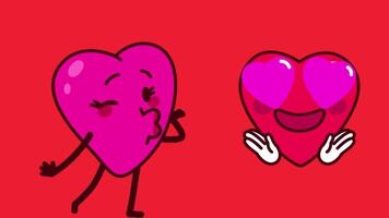 funny heart animated , valentine day video