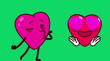 funny heart animated , valentine day video