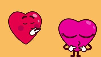 funny heart animated , valentine day video