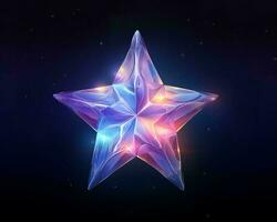 an illustration of a star on a dark background generative ai photo