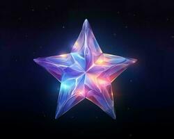 an illustration of a star on a dark background generative ai photo