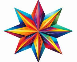 an image of a colorful star made out of paper generative ai photo