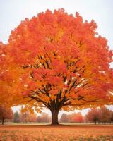 an image of a large tree in the fall generative ai photo