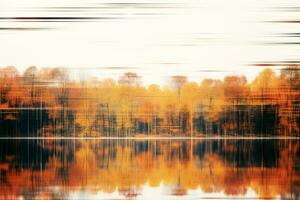 an image of a lake with trees in the background generative ai photo