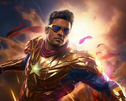 an image of a man in a superhero costume generative ai photo