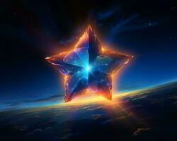 an image of a star in the sky generative ai photo