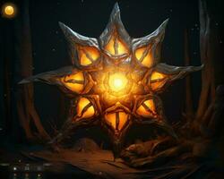 an image of a star in the dark generative ai photo