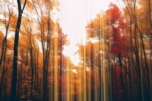 an image of an orange and yellow forest generative ai photo