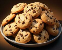 chocolate chip cookies 3d model - 3docean item for sale generative ai photo
