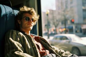 the man is wearing a jacket generative ai photo