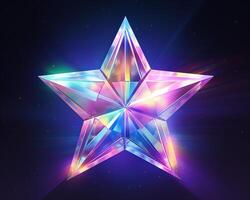 vector illustration of a colorful star on a dark background generative ai photo