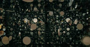 Inside mirror and glass cube The Passing winter by Yayoi Kusama video