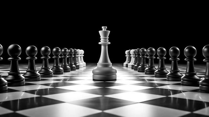 Download wallpapers chessboard, 3d metal chess, chess pieces, black and  white