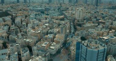 uccello occhio Visualizza paesaggio urbano di tel aviv, Israele video