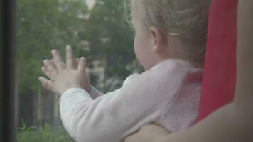 Baby girl clapping hands, thanks to health workers during coronavirus pandemic video