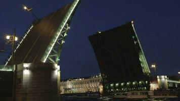 The Palace Bridge in Saint Petersburg video
