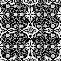 a black and white pattern with a flower design. generative ai. photo