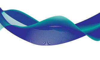 Wave with shadow. Abstract lines on a white background. vector