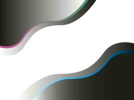 Abstract horizontal background with colorful and black waves. vector