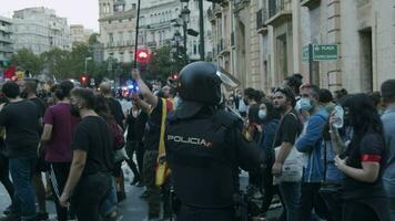 Demonstration auf das Unabhängigkeit Tag von valencia video
